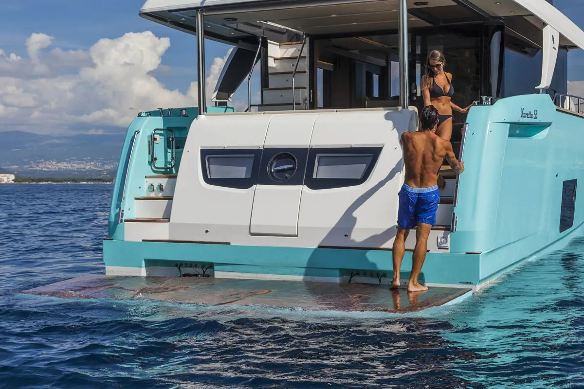Navetta 58, master cabin — Yacht Hire Saint-Tropez, Saint-Tropez. A steady 17-metre hull for calm Gulf mornings